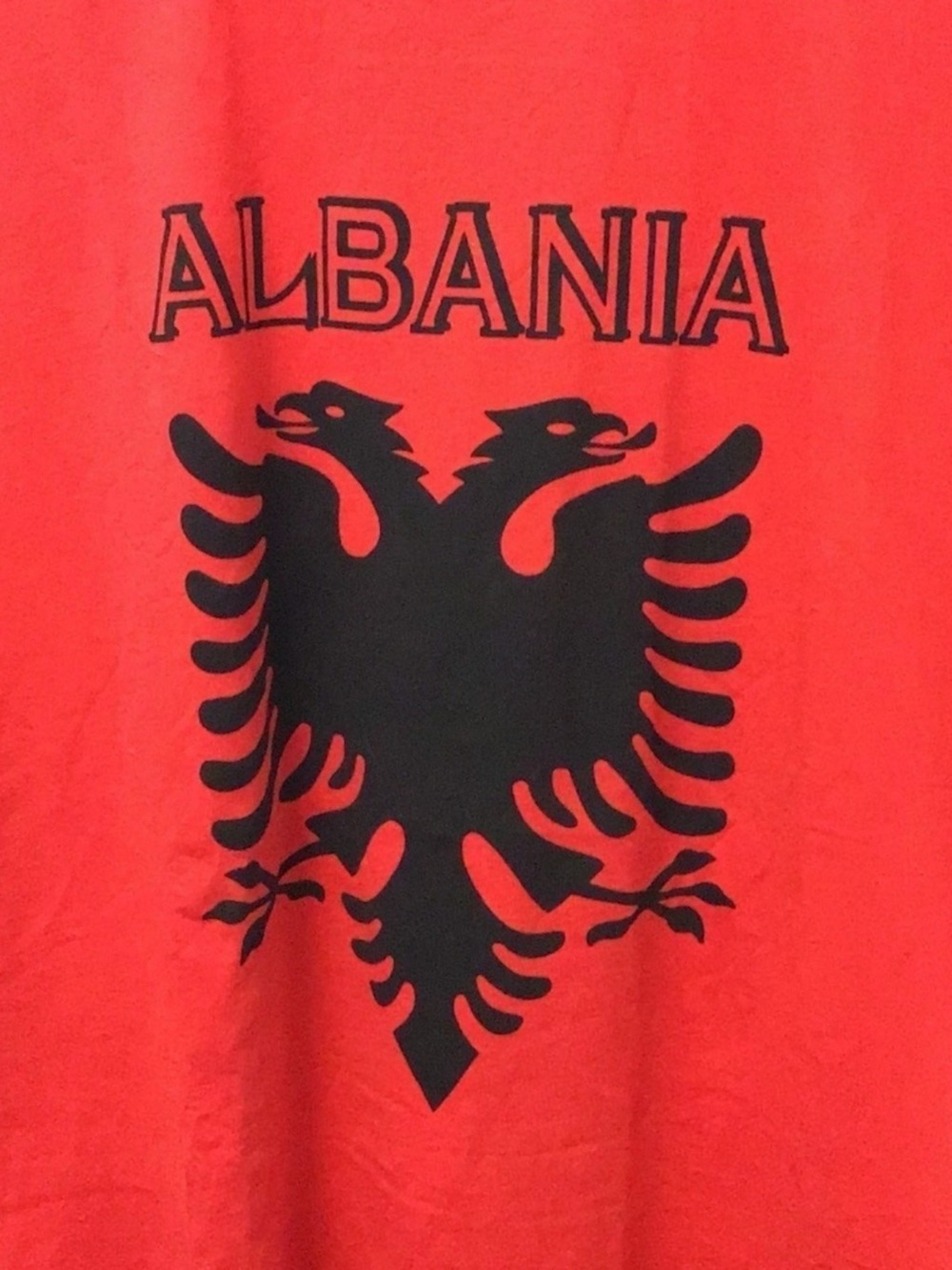 Cultural Unisex Albanian Eagle Emblem Graphic Tee Shirt, Red, size L - Picture 6 of 7